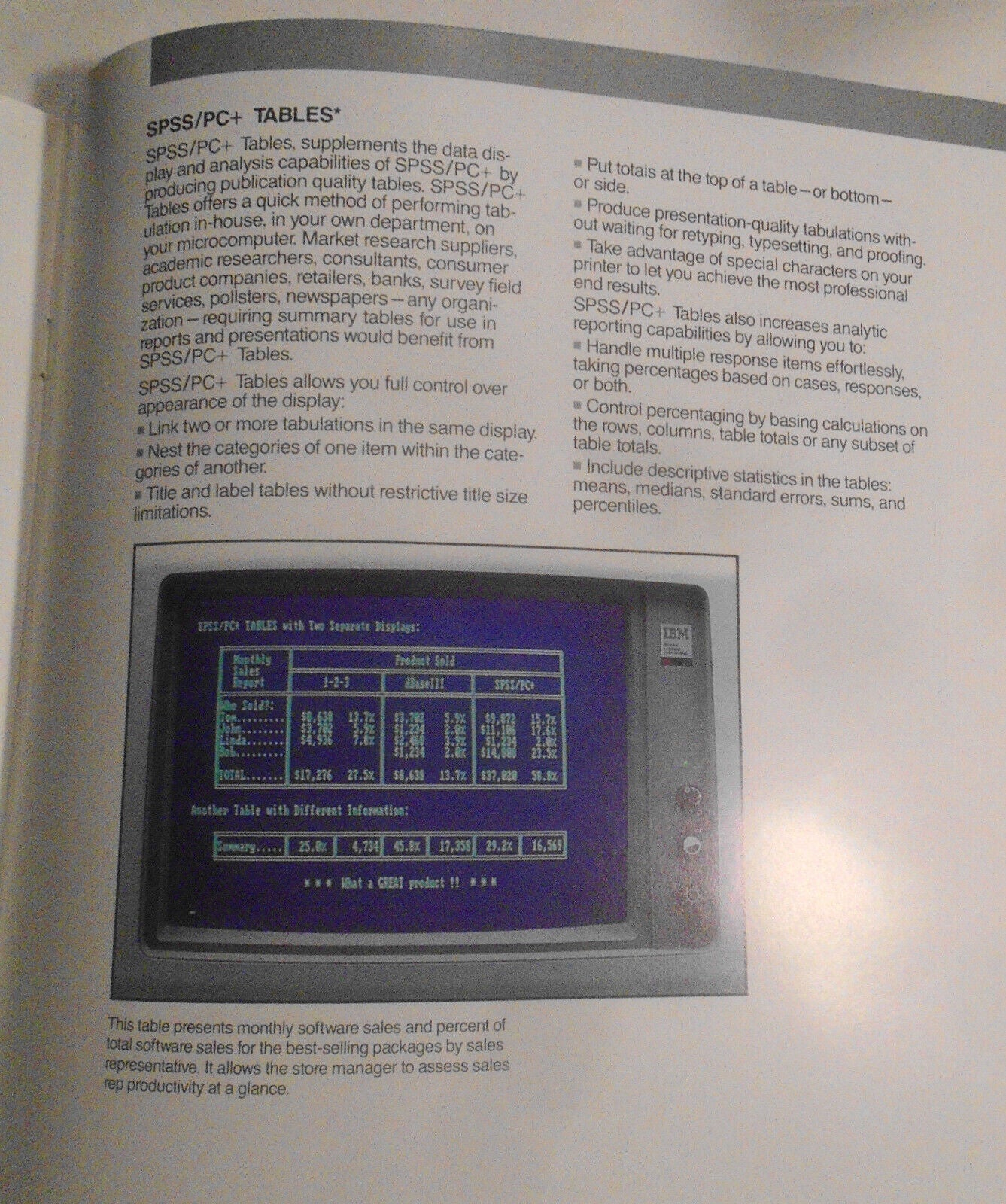 SPSS/PC+ Statistics "Make Stat Magic" brochure - [IBM PC data analysis software]
