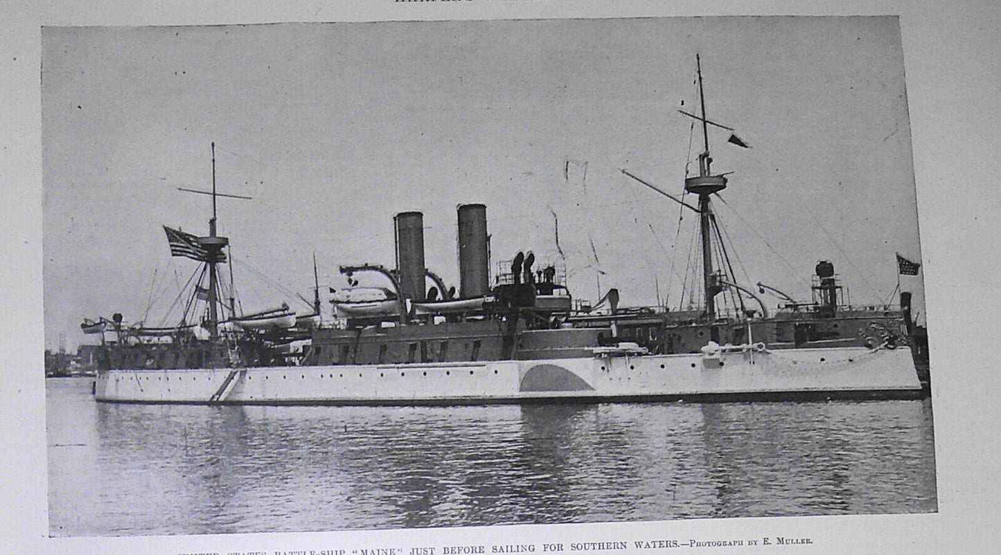 Disaster to the Battle-ship "Maine" - Harper's Weekly, February 26, 1898 section