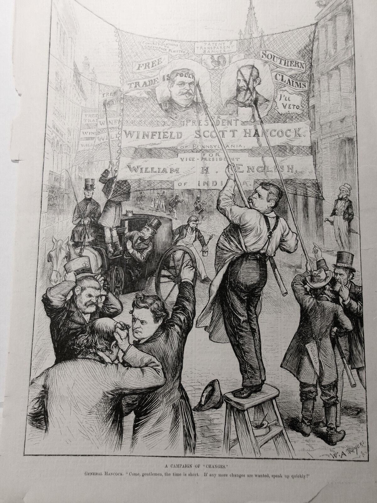 A Campaign of Changes, by W. A. Rogers - Harper's Weekly November 6, 1880