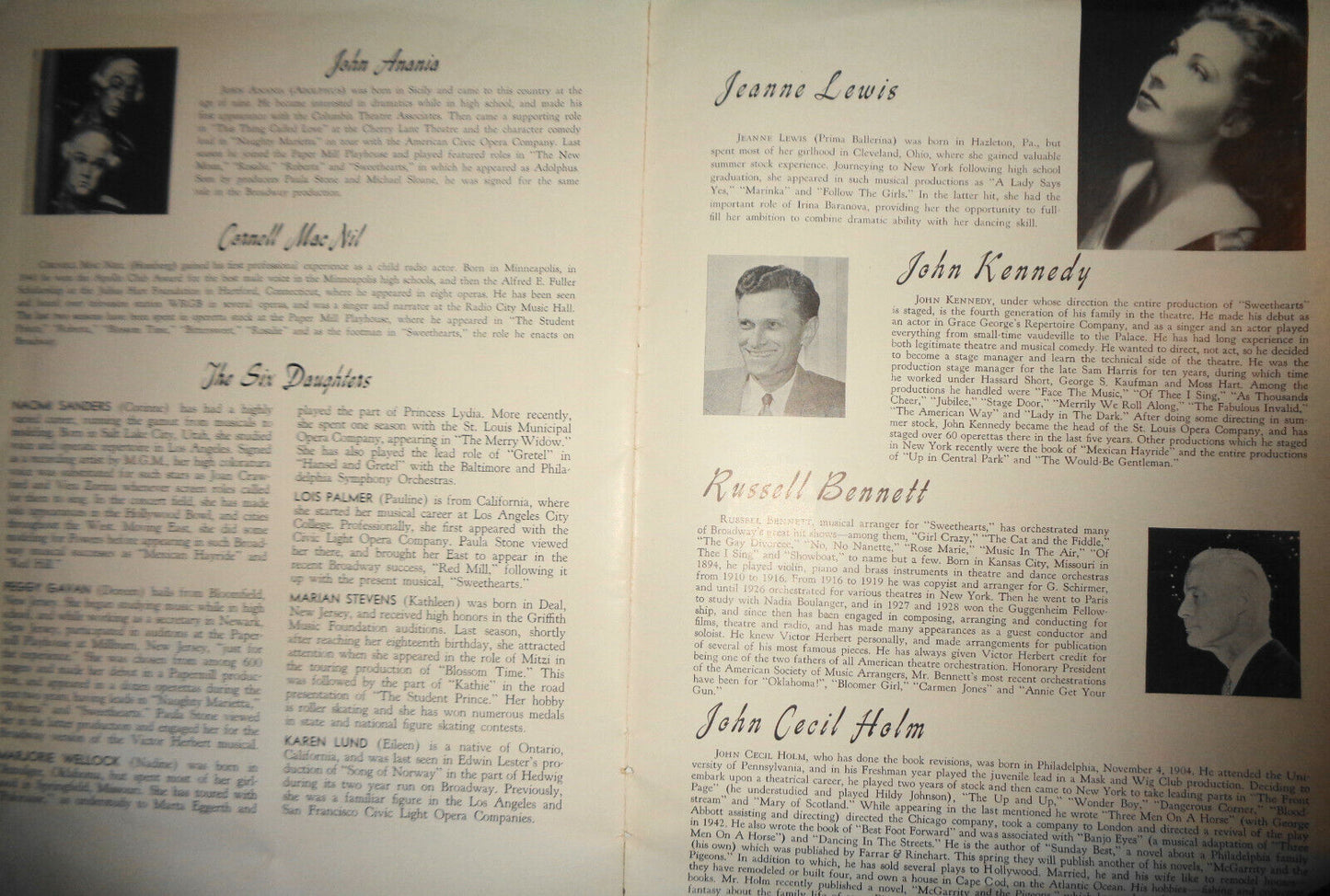 Bobby Clark in SWEETHEARTS - SOUVENIR PROGRAM 1947