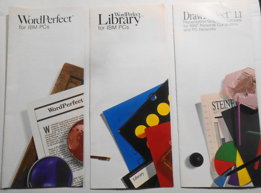 1988 3 WordPerfect for IBM PCs brochures