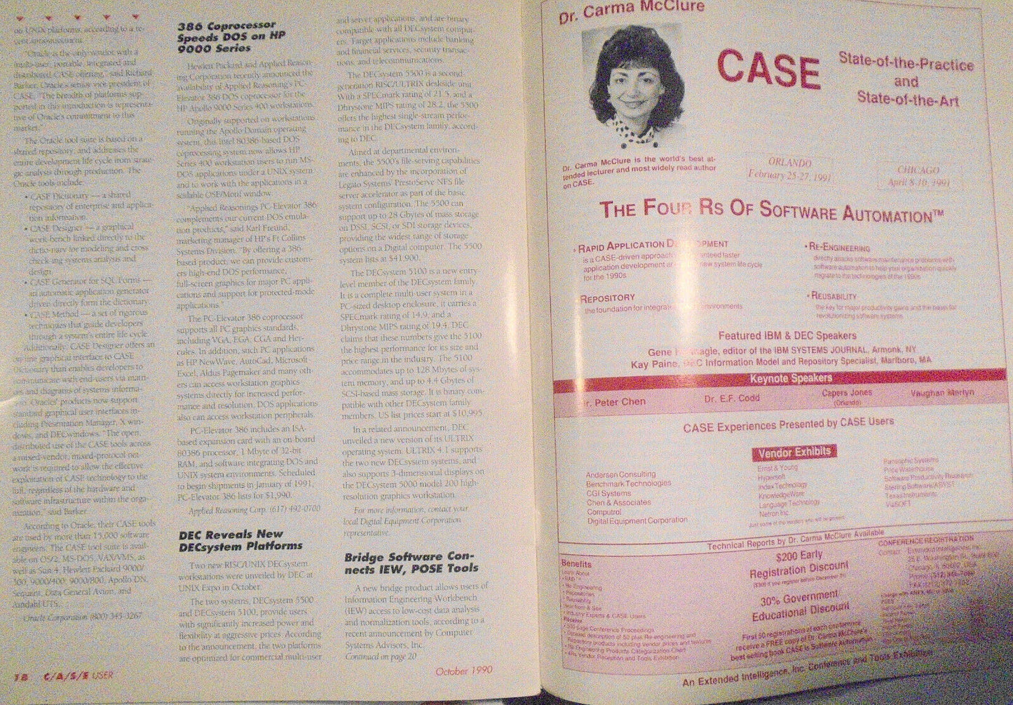 CASE User, October 1990 - Newsletter for Software Practitioners