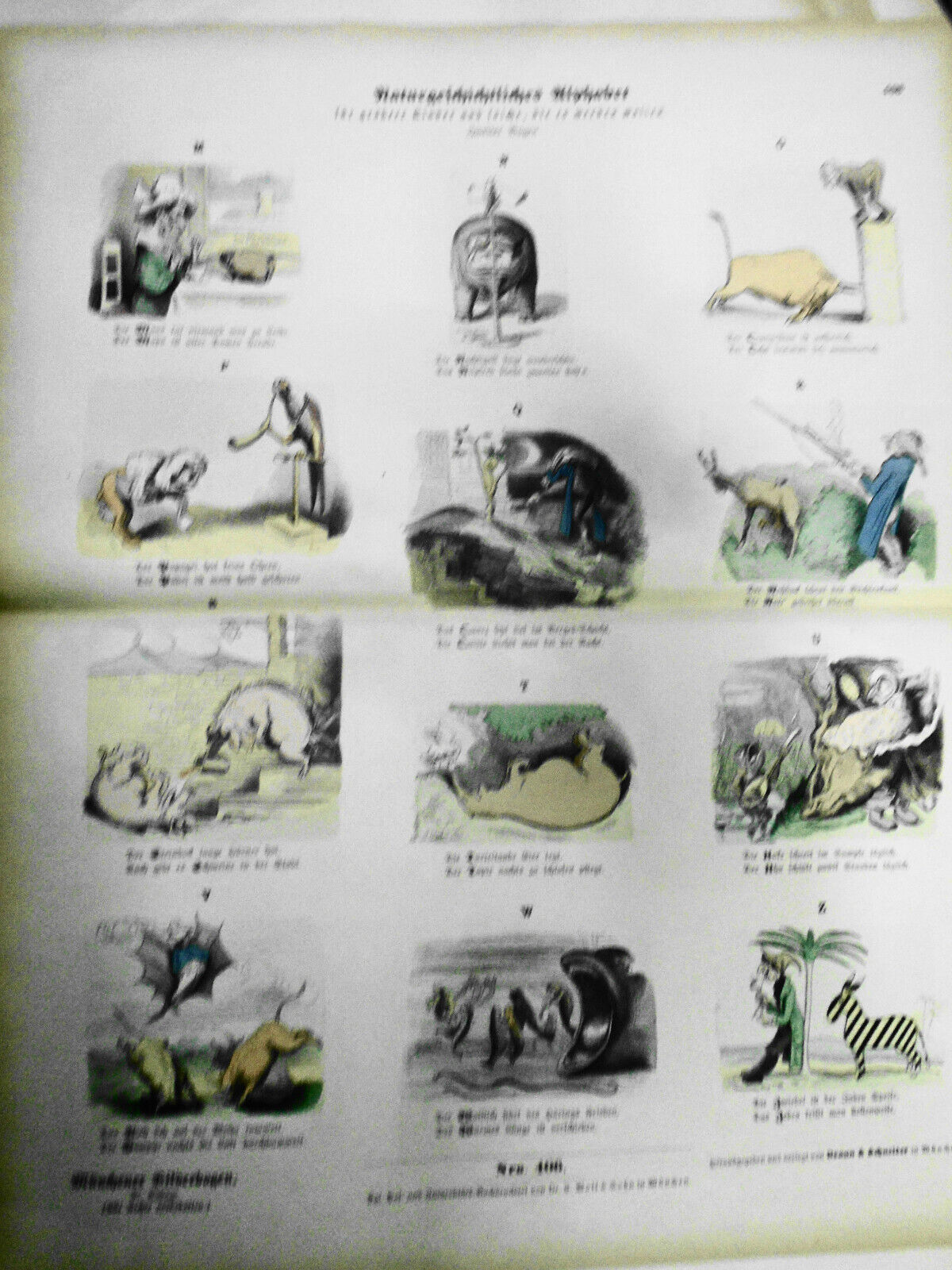 1890 Naturgeschichtliches Alphabet - Münchener Bilderbogen N. 406; Wilhelm Busch