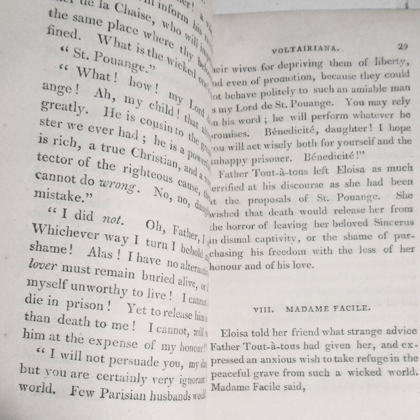 [Voltaire] Voltairiana, by Mary Julia Young - 4 Volumes, 1805 first edition