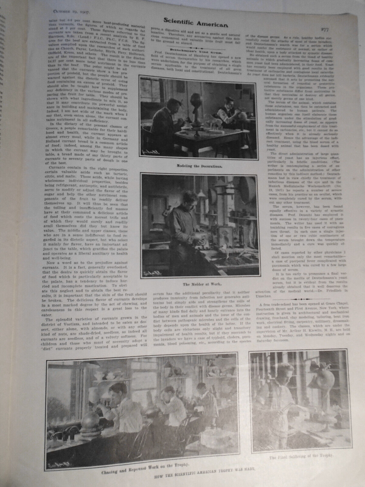 Scientific American - October 19, 1907 - Flying Experiments; Manufacturing, etc
