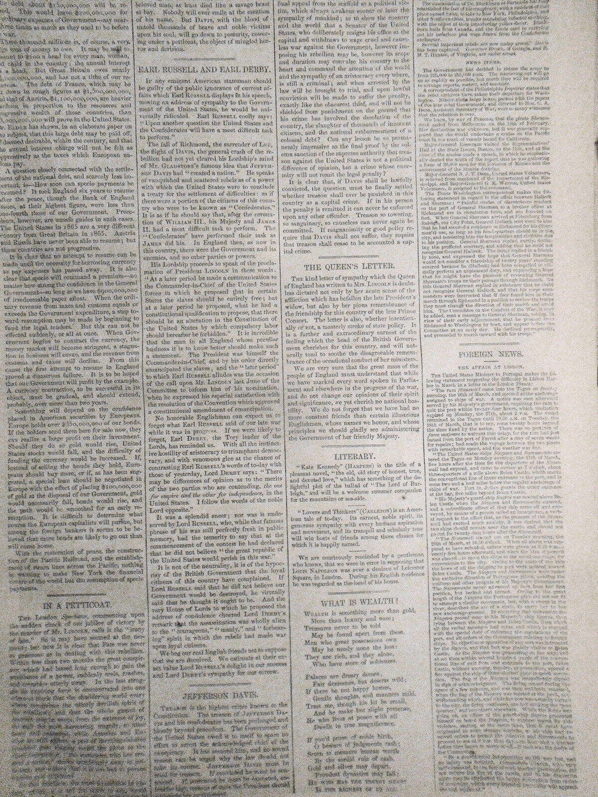 Harper's Weekly May 27, 1865 Original issue: Lincoln's Burial and Procession etc