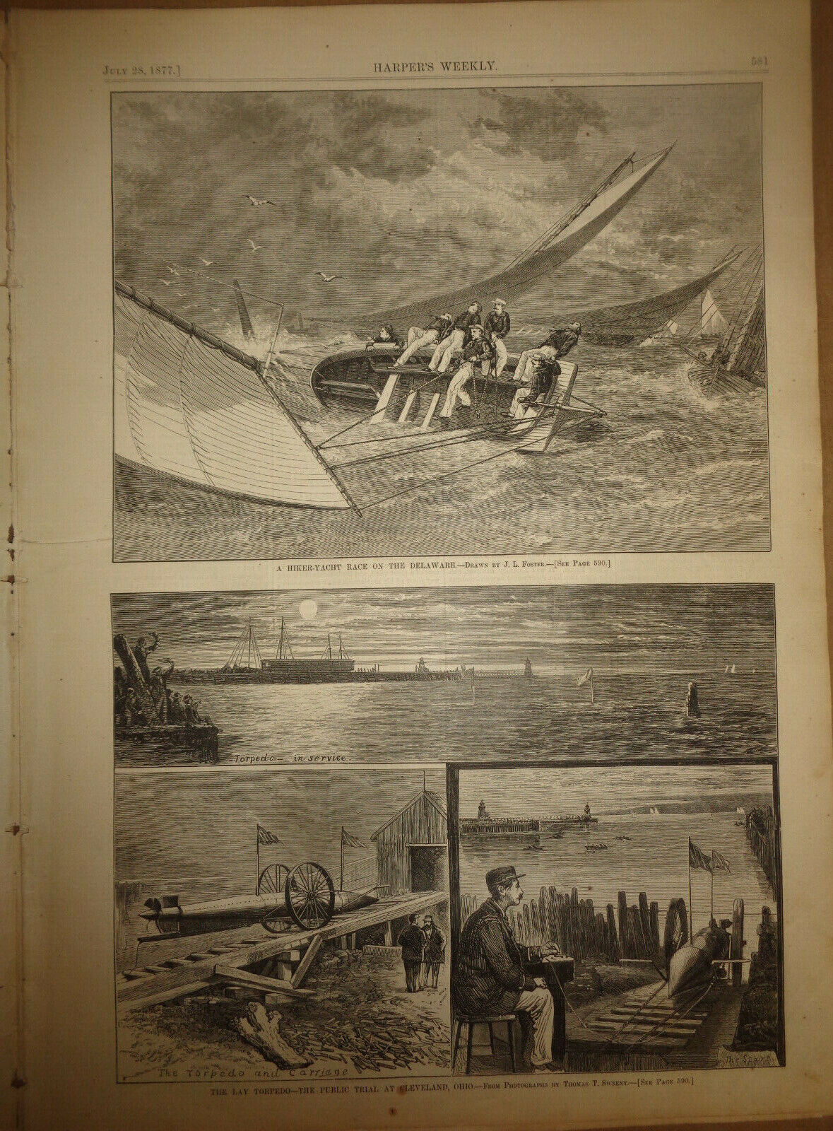 HARPER'S WEEKLY JULY 28 1877 - INTERCOLLEGIATE ATHLETICS,, TRINITY CHURCH ...