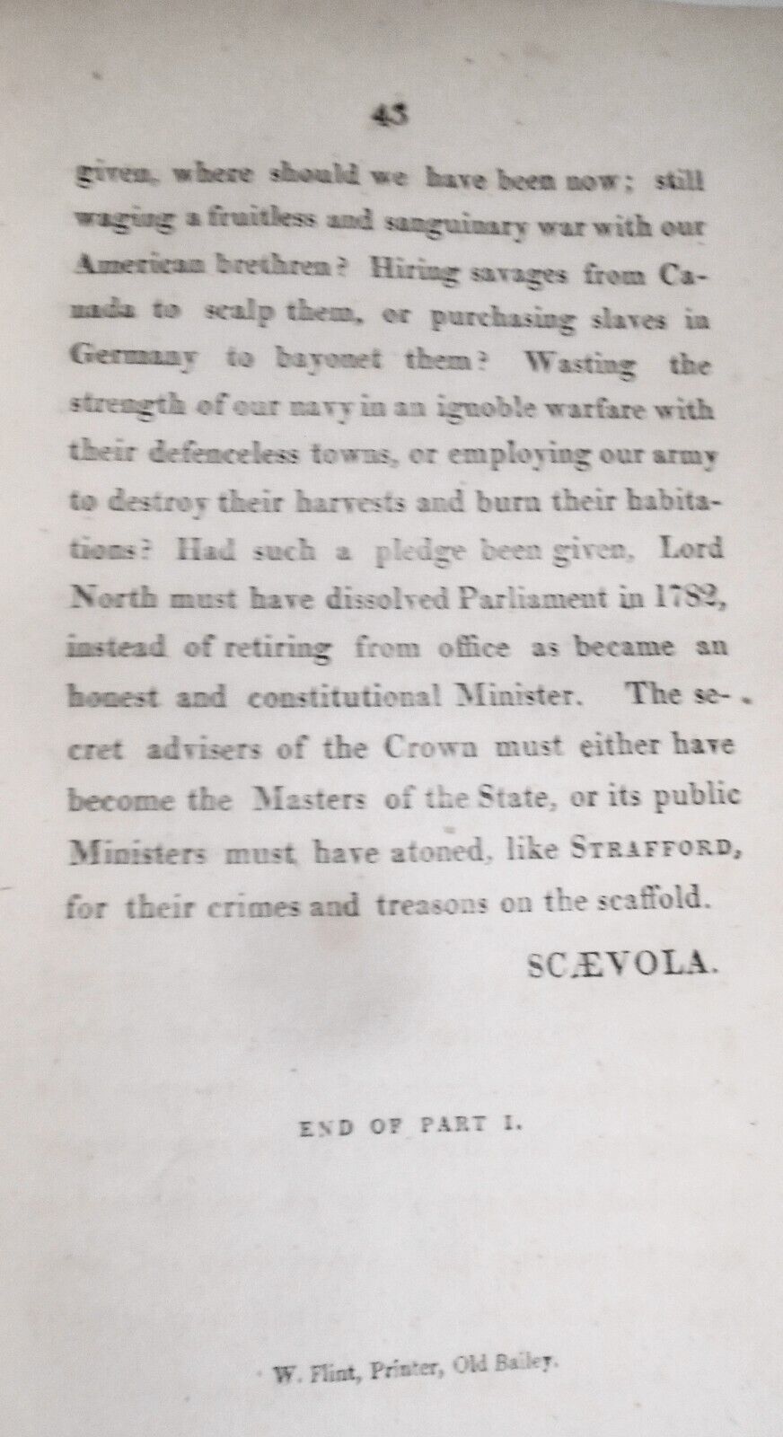 1807 Letters of Scaevola, on the Dismissal of His Majesty's Late Ministers, I&II