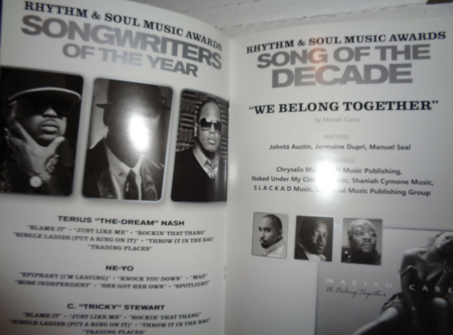 2010 ASCAP Rhythm & Soul Music Awards - Souvenir Program - Dr Dre, Janelle Monae