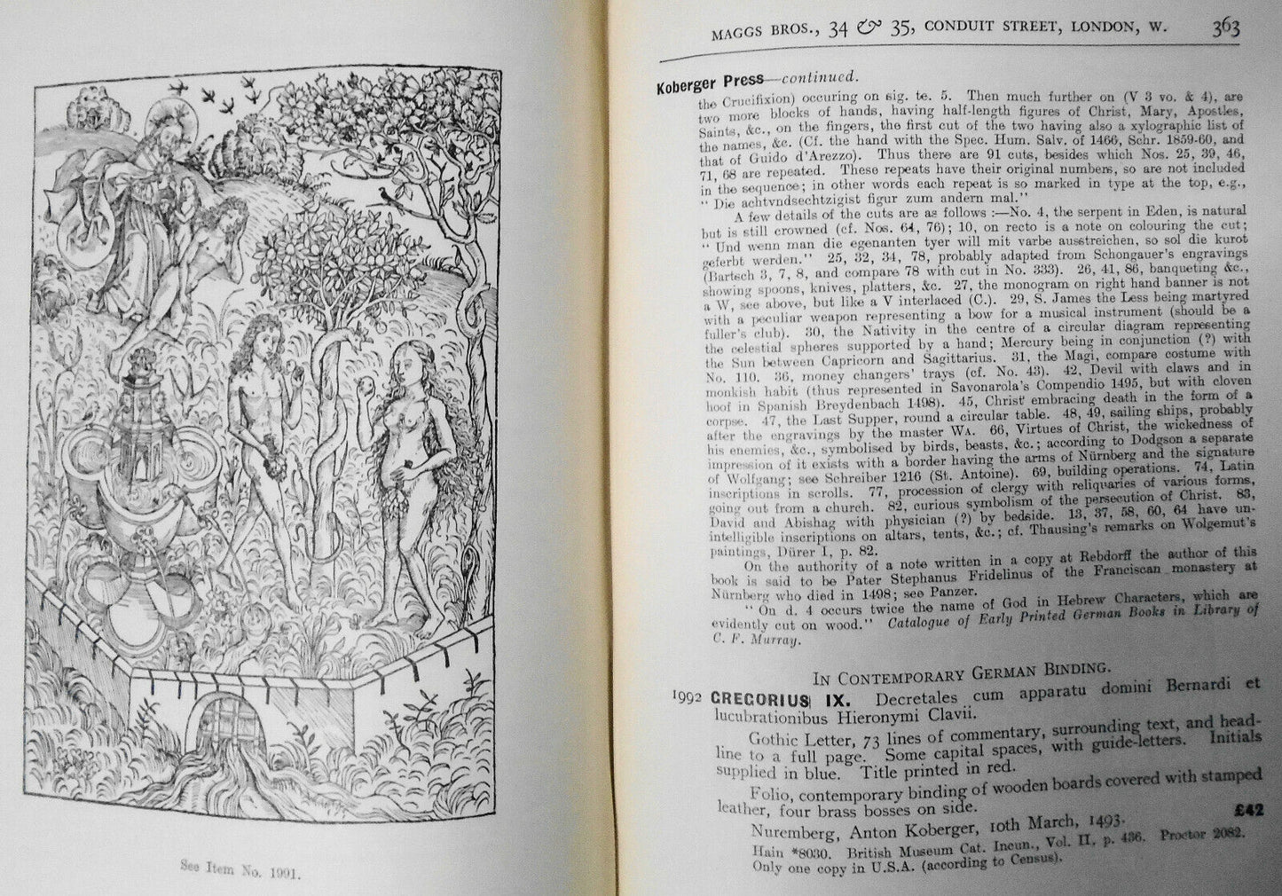 1928 Bibliotheca typographica:  Maggs Bros. Catalog 509