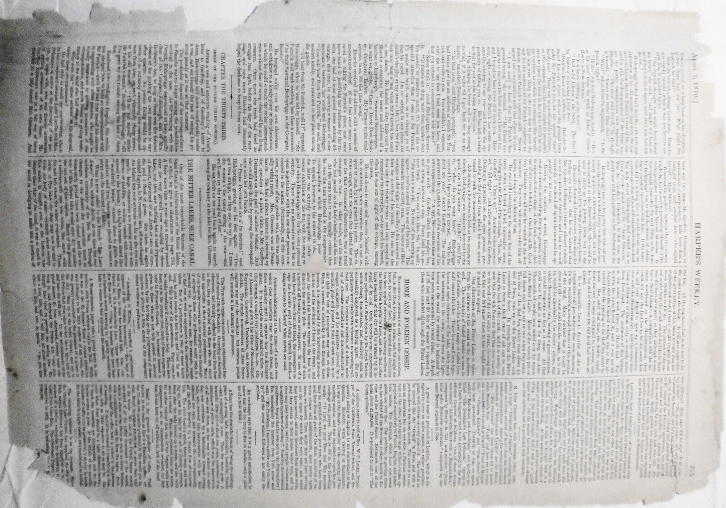 The Missing Steamer -  Harper's Weekly, April 2, 1870.