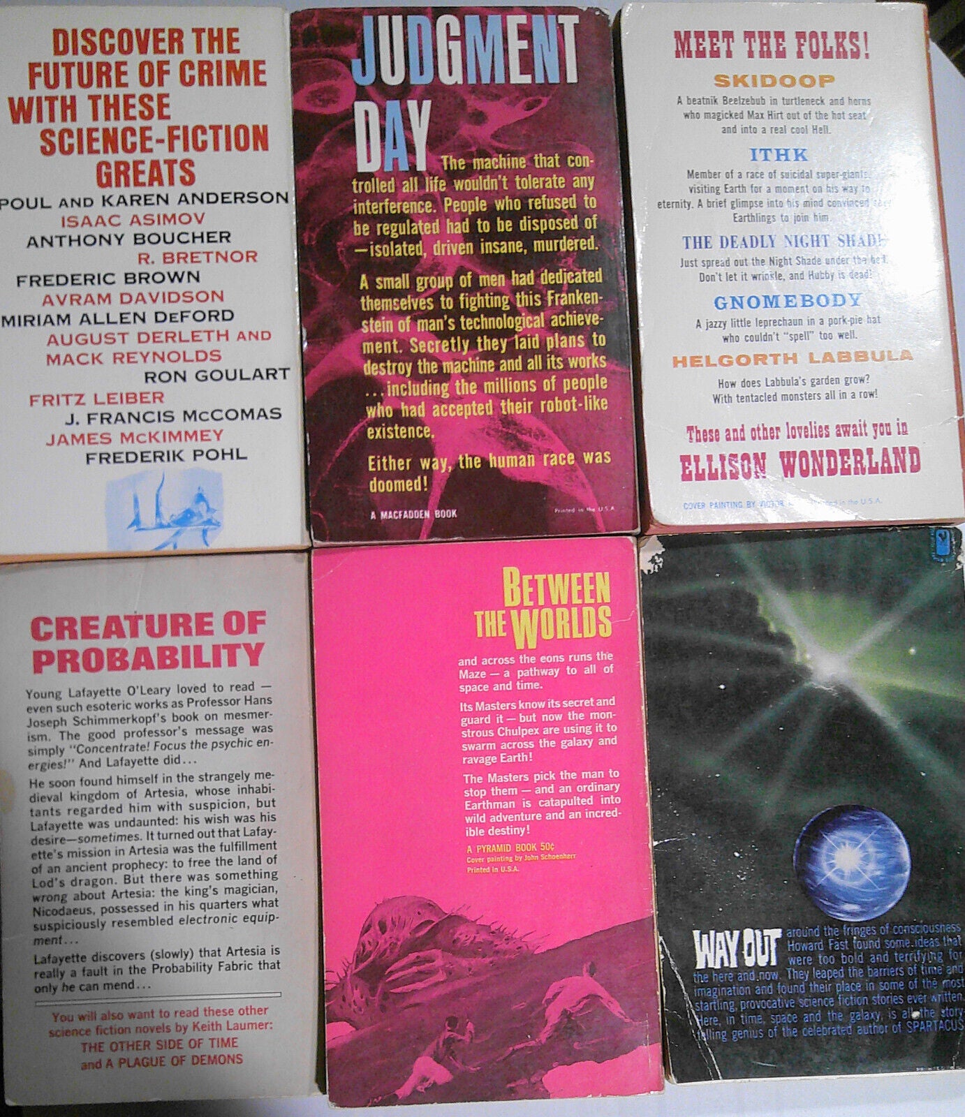 6 vintage science fiction first printing paperbacks lot