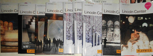 9 Chamber Music Sociery Playbills lot, 2014-15 Lincoln Center, NYC