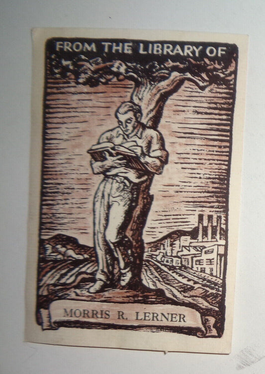 Morris R. Lerner - Ex Libris Bookplate, 1920's.