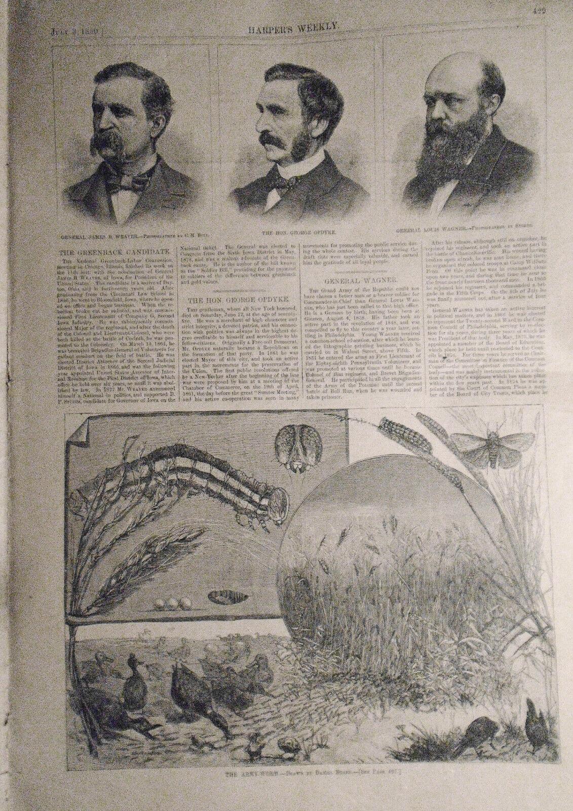 HARPER'S WEEKLY July 3, 1880 - Wreck of the Narraganett; Squidding; Veterans etc