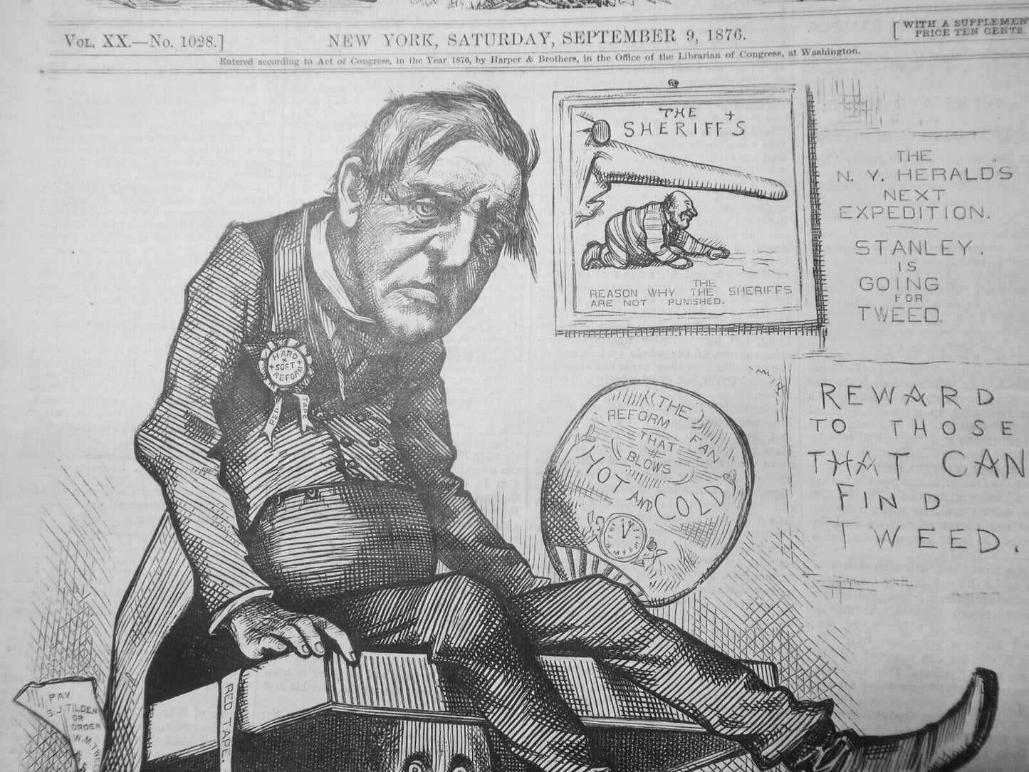 Harper's Weekly,  September 9, 1876 -  Centennial; Tilden & Tweed politics, etc.