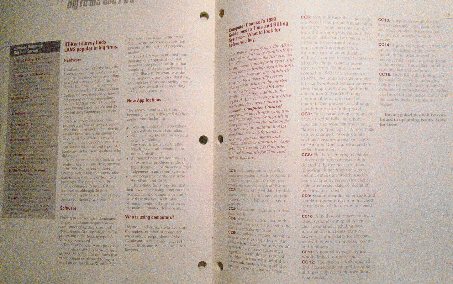 Computer Counsel, January 1989. By Law Bulletin Publishing Co.