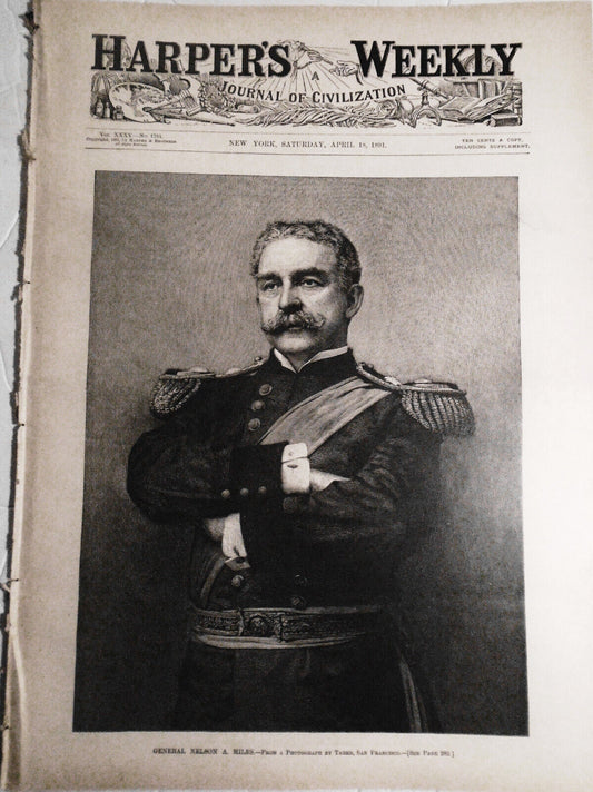Harper's Weekly April 18, 1891 - P T Barnum death; Australia Life; Baby King etc