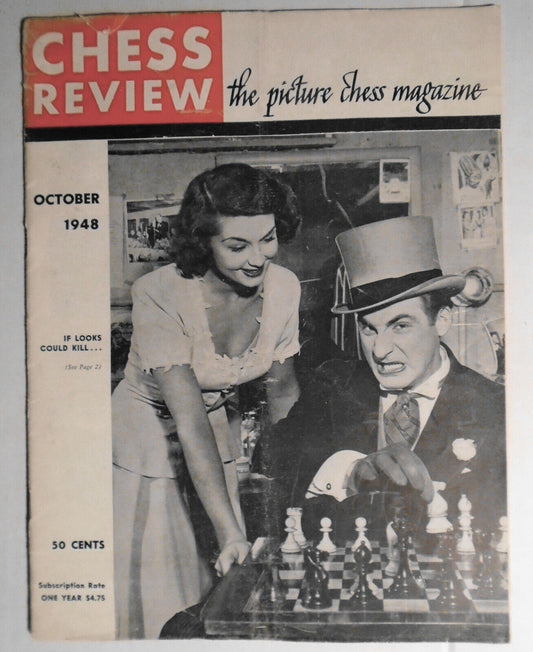Chess Review - October 1948. Sid Ceasar, Barbara Weaver On Cover.