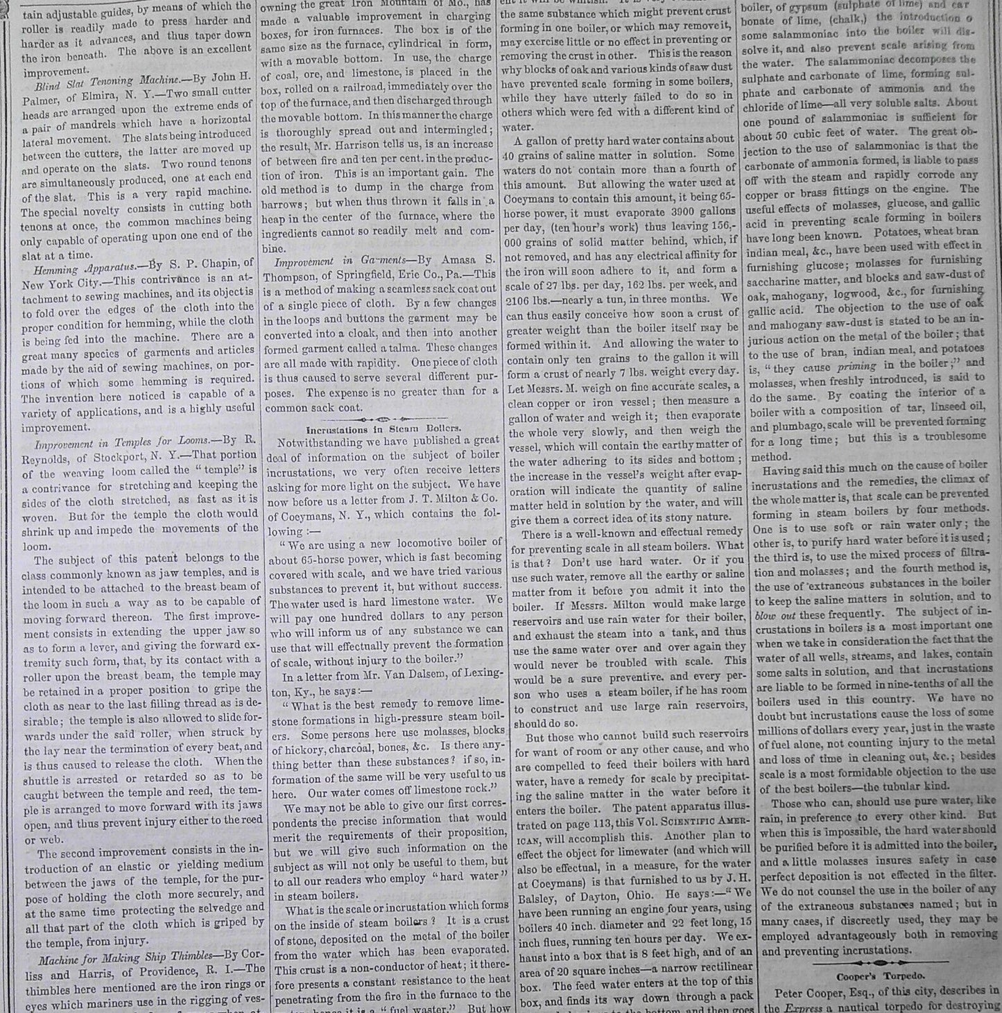 Scientific American, March 1, 1856. Bees and the honey; expelling rats, etc