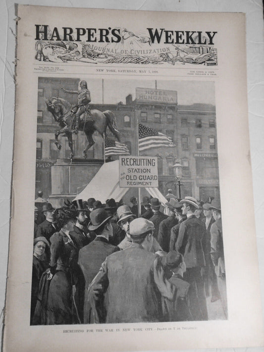 Harper's Weekly, May 7,  1898 - Mobilizing the army; Atlantic Fleet, etc