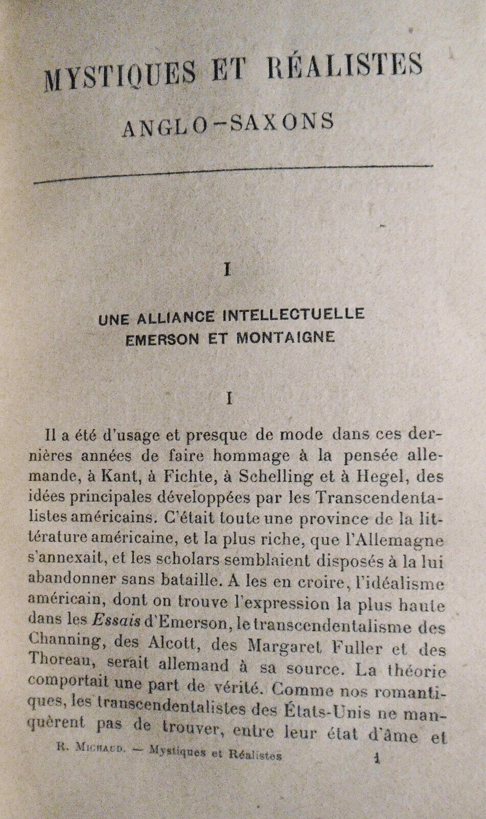 Mystiques et realistes anglo-saxons d'Emerson a Bernard Shaw. Regis Michaud 1918