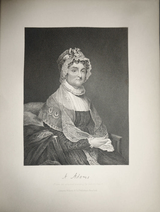 Abigail Adams - original engraving - 1876 - Duyckinck Int'l Gallerie