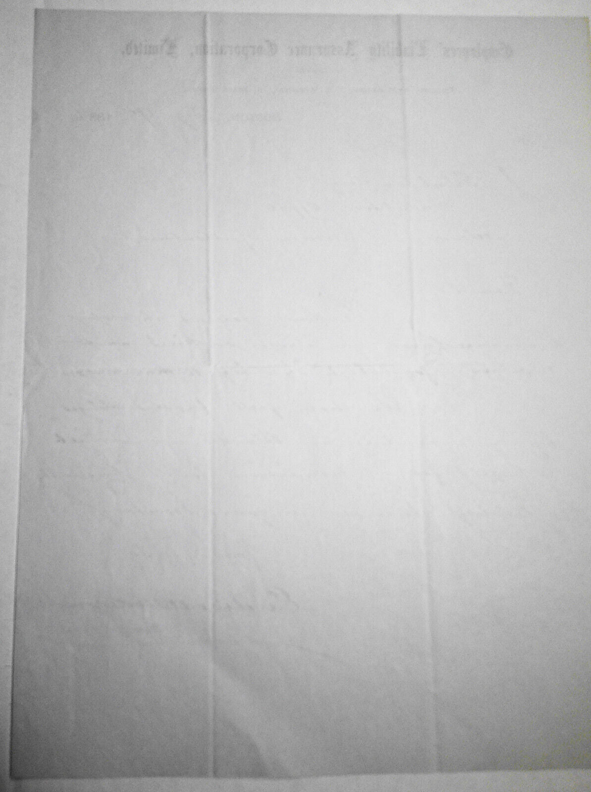 1886 Employers' Liability Assurance Corp., Boston letter on company letterhead