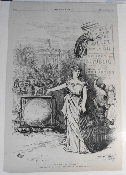 To whom it may concern, by Thomas Nast. 1871 Harper's Weekly