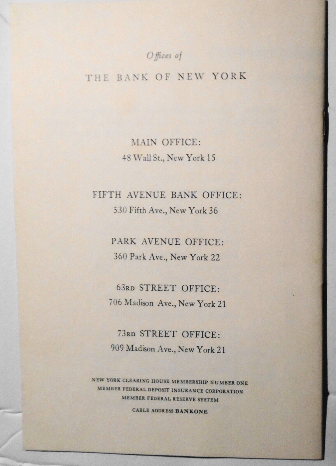 Window on America, by Edward Streeter + The Bank Of New York report, 1962