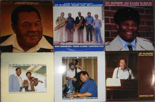 Jay McShann: 6 LPs - Lucky So & So, Kansas City Hustle Tuxedo Junction Sackville