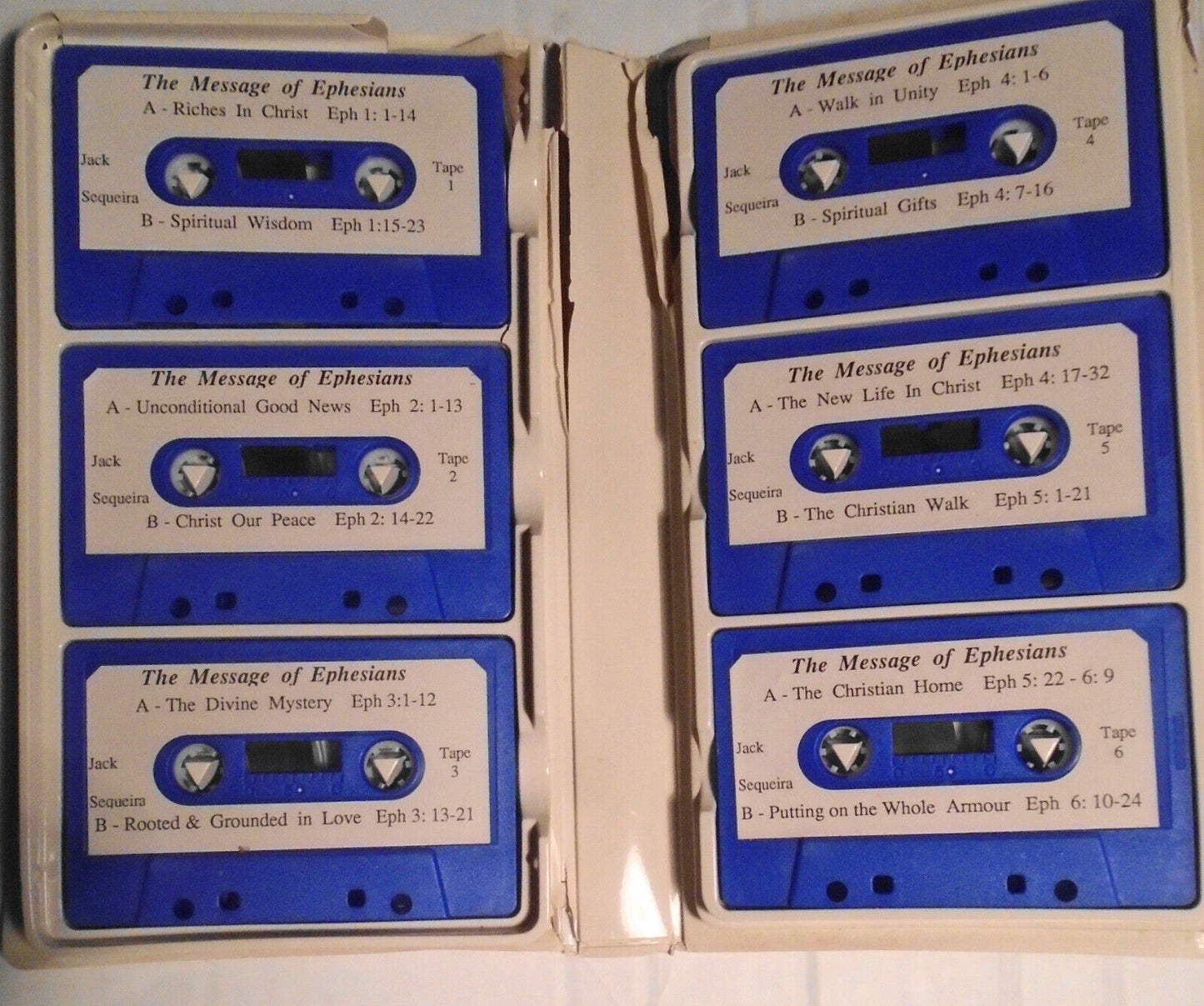 Pastor Jack Sequeira - The Message of Ephesians - 6 cassette tapes in case