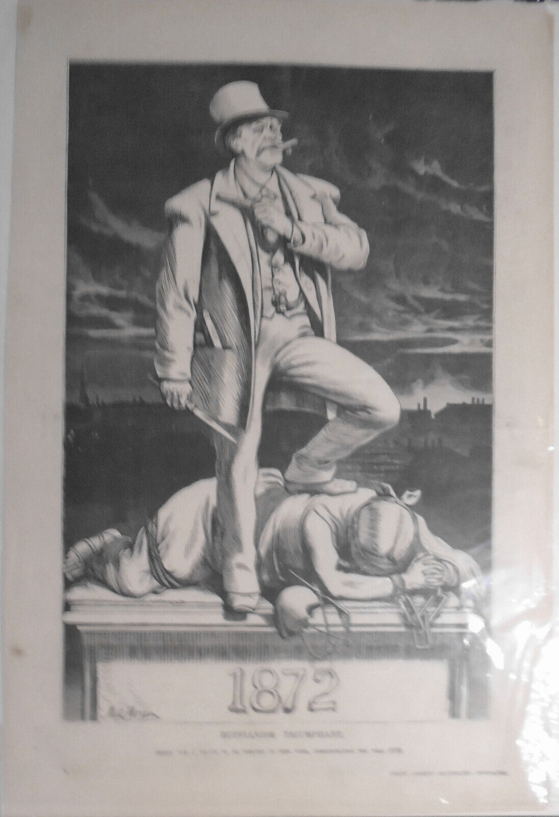 Ruffianism Triumphant 1872,  by Matt Morgan - Frank Leslie's January 4, 1873