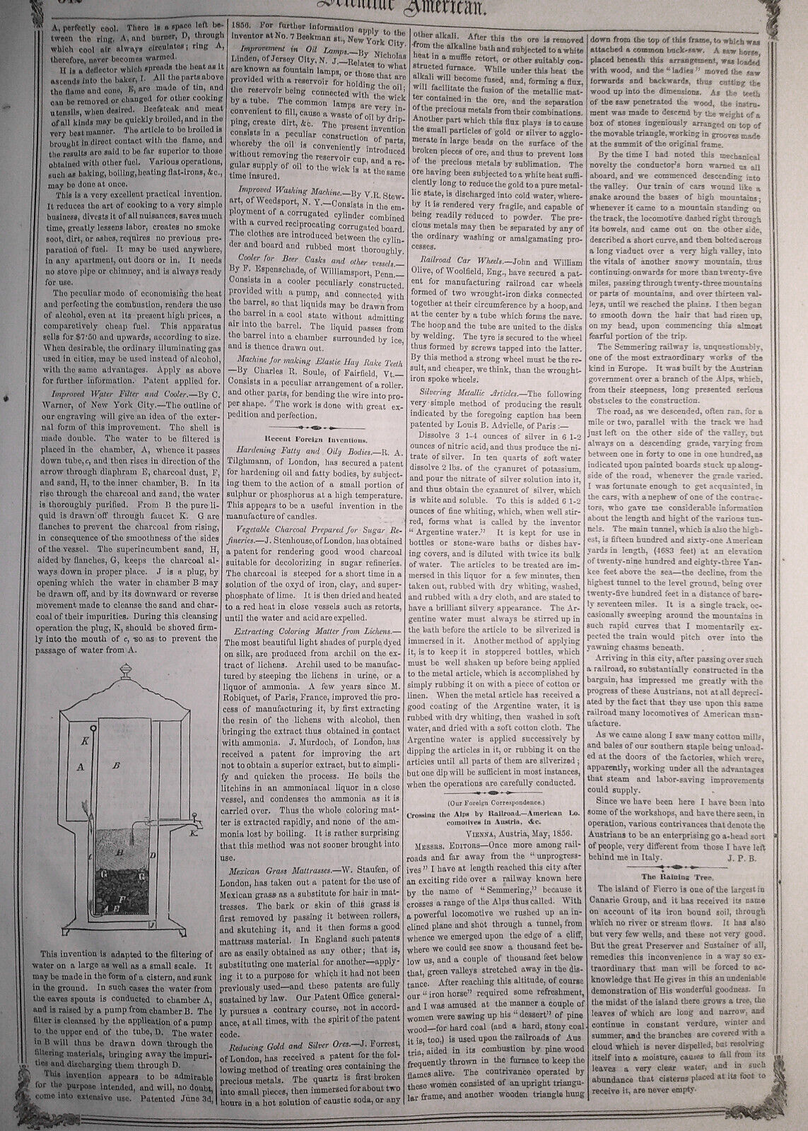 Scientific American July 5, 1856. Electro-Chemical Baths; New Steam Frigates etc