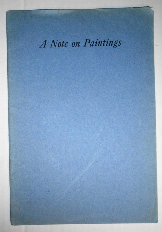 A Brief Note on Paintings ...  Lent by Joseph S. Isidor - Newark Museum, 1917