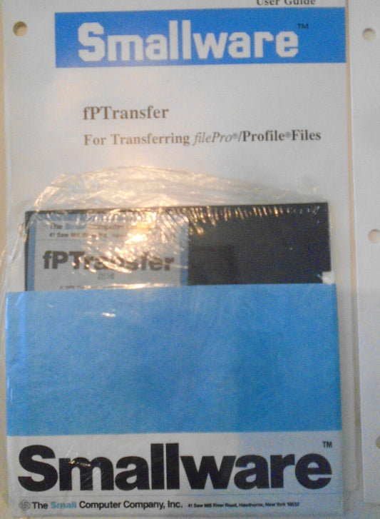 1987 fPTransfer for filePro / Profile files -  User Guide & MSDOS software.