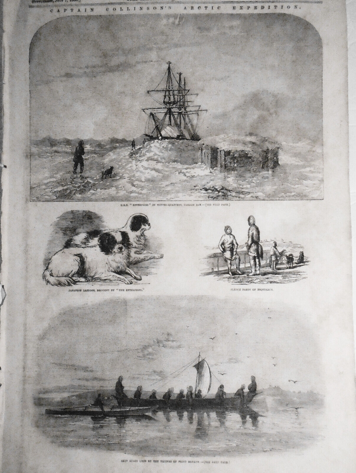 Captain Collinson's Arctic Expedition - llustrated London News July 7, 1855