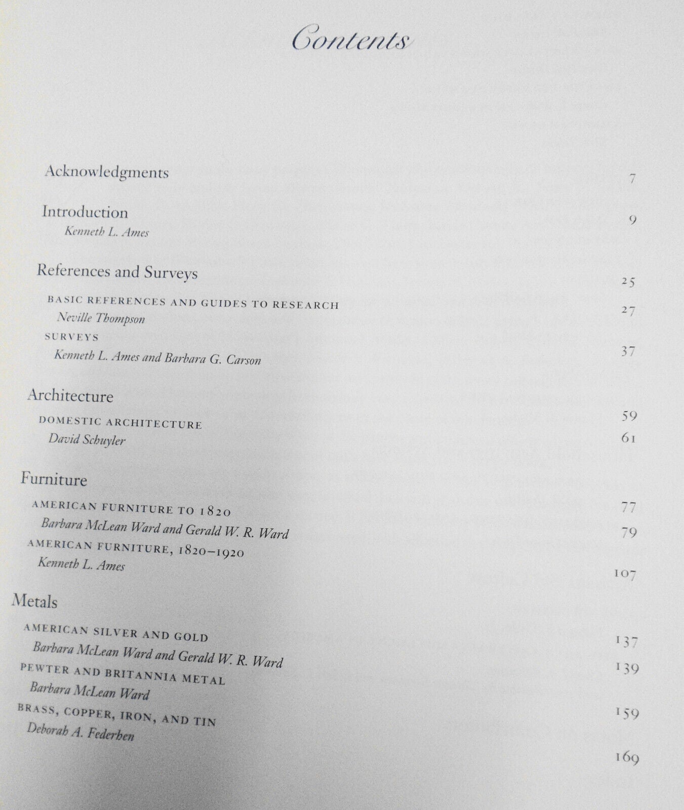 Decorative Arts And Household Furnishings In America 1650 - 1920 ...Bibliography