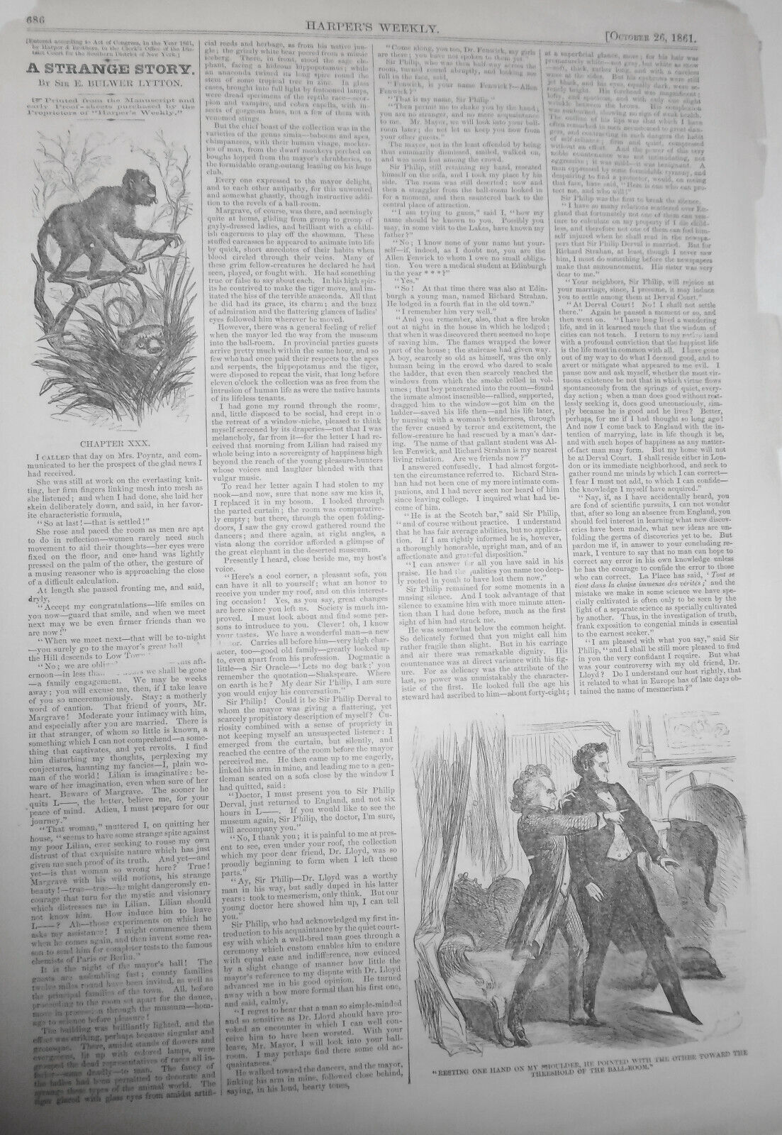 The Great Eastern - Grand Saloon & Dining Room -  Harper's Weekly, Oct 26, 1861