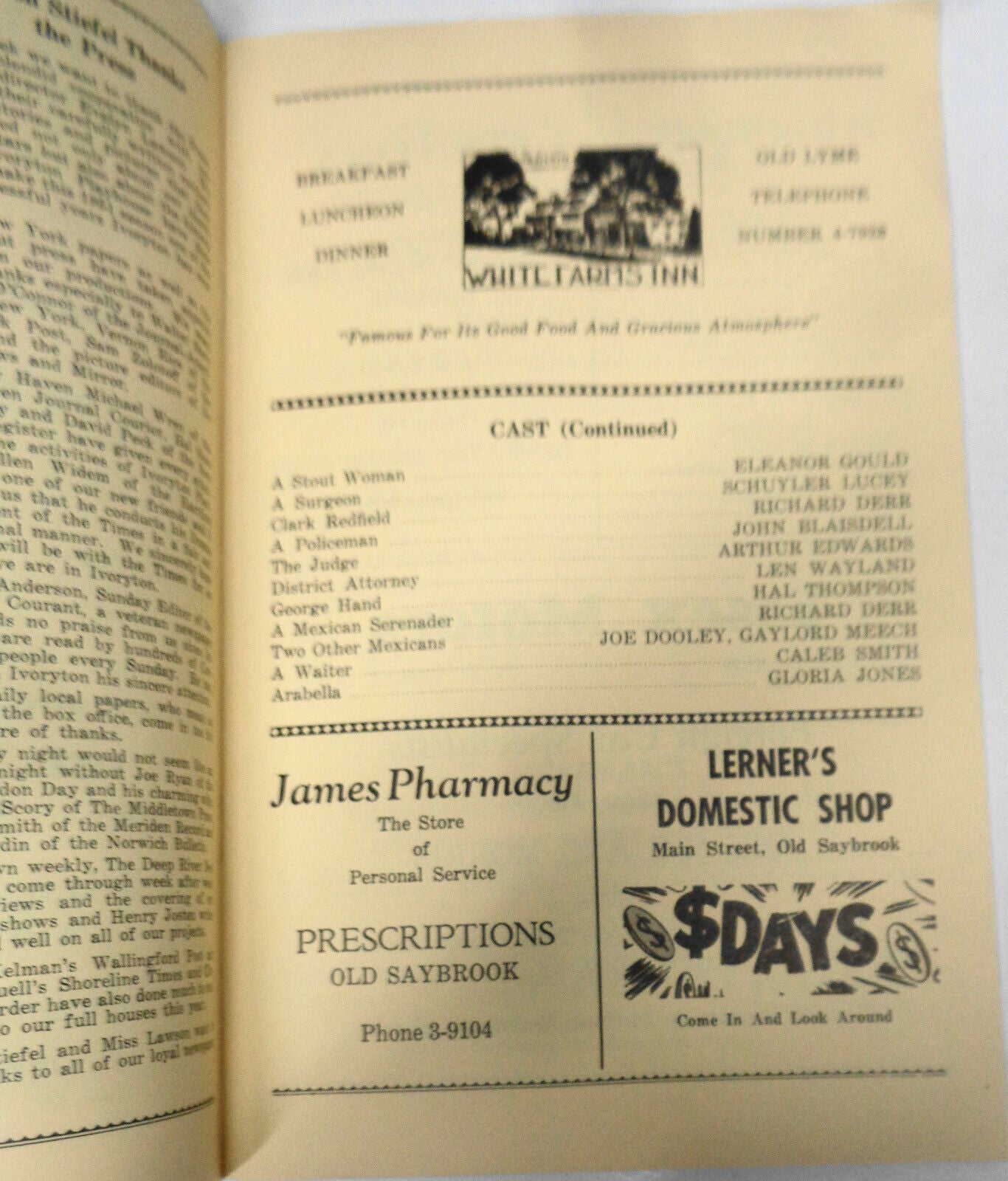 Judy Holiday in Dream Girl by Elmer Rice, Ivoryton Playhouse Program, 1951