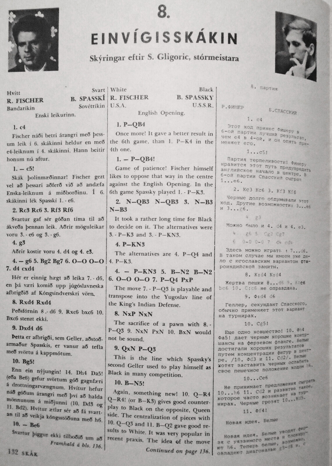 1972 SKAK - Icelandic Chess Magazine - Fischer Spassky World Championship No. 9