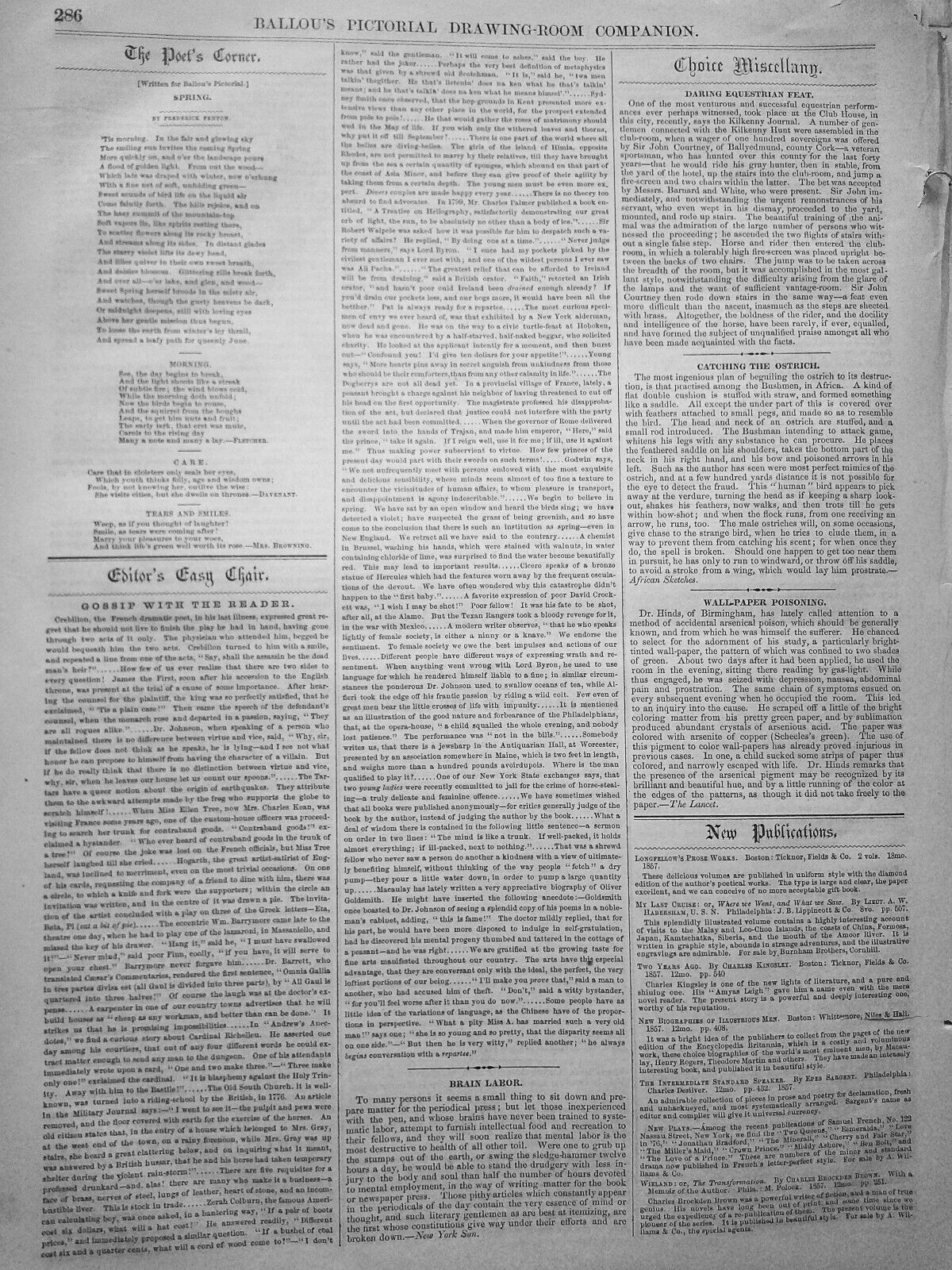 Ballou's Pictorial May 2, 1857. Digger Indians of CA; Oriskany & King's Mountain