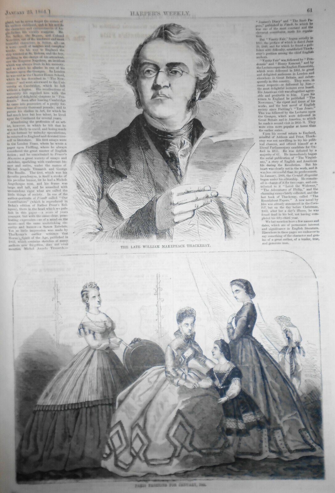 Colored Troops Liberating Slaves, in Harper's Weekly - Original issue 1/23/1864