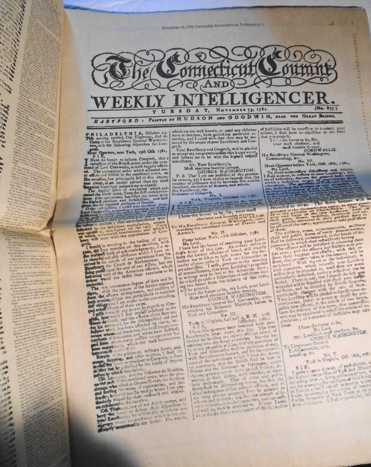 The Connecticut Courant -  historic issues 18th - 20th century reprints
