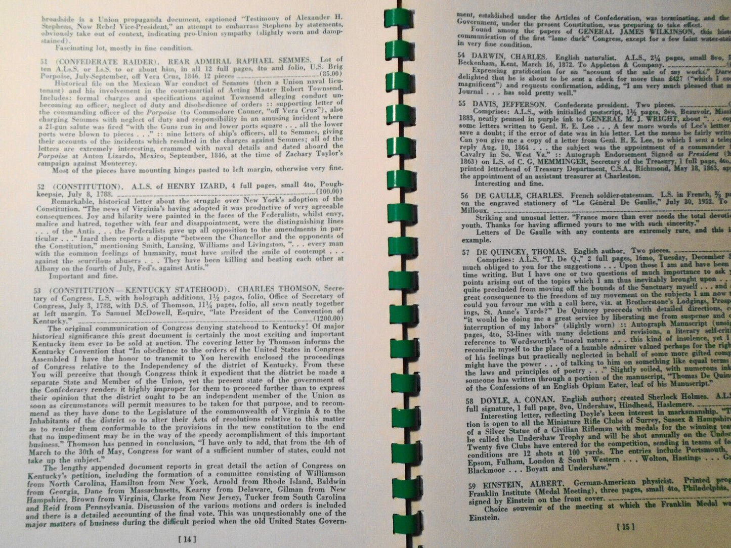 Charles Hamilton - Auction No. 11, Jan. 1966. Catalog with prices realized list
