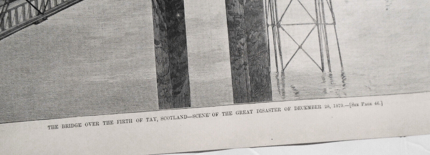 "The Bridge Over the Firth of Tay, Scotland" - Harper's Weekly, January 17, 1880