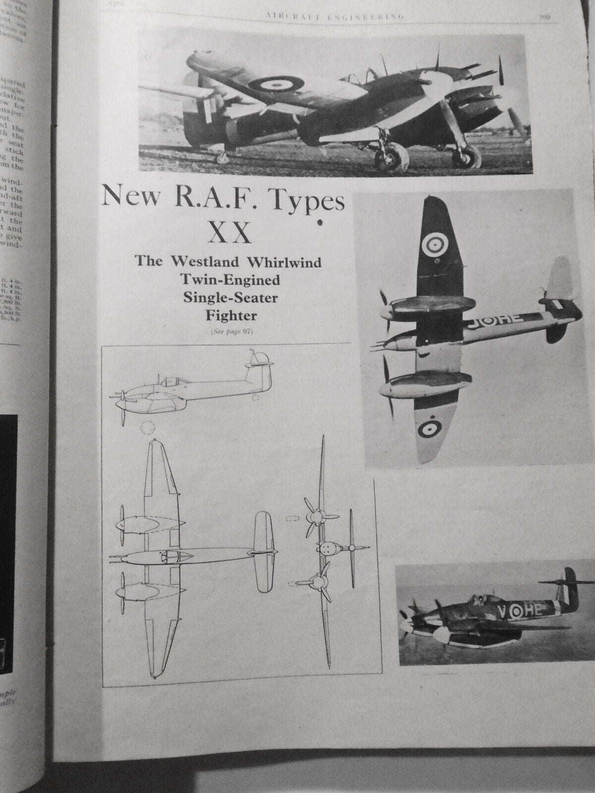 1942 Aircraft Engineering magazine - six issues - April to November