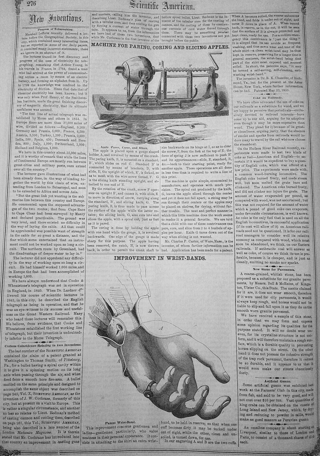 Scientific American, May 10, 1856. Improvements: Mariner's compass; fountain pen