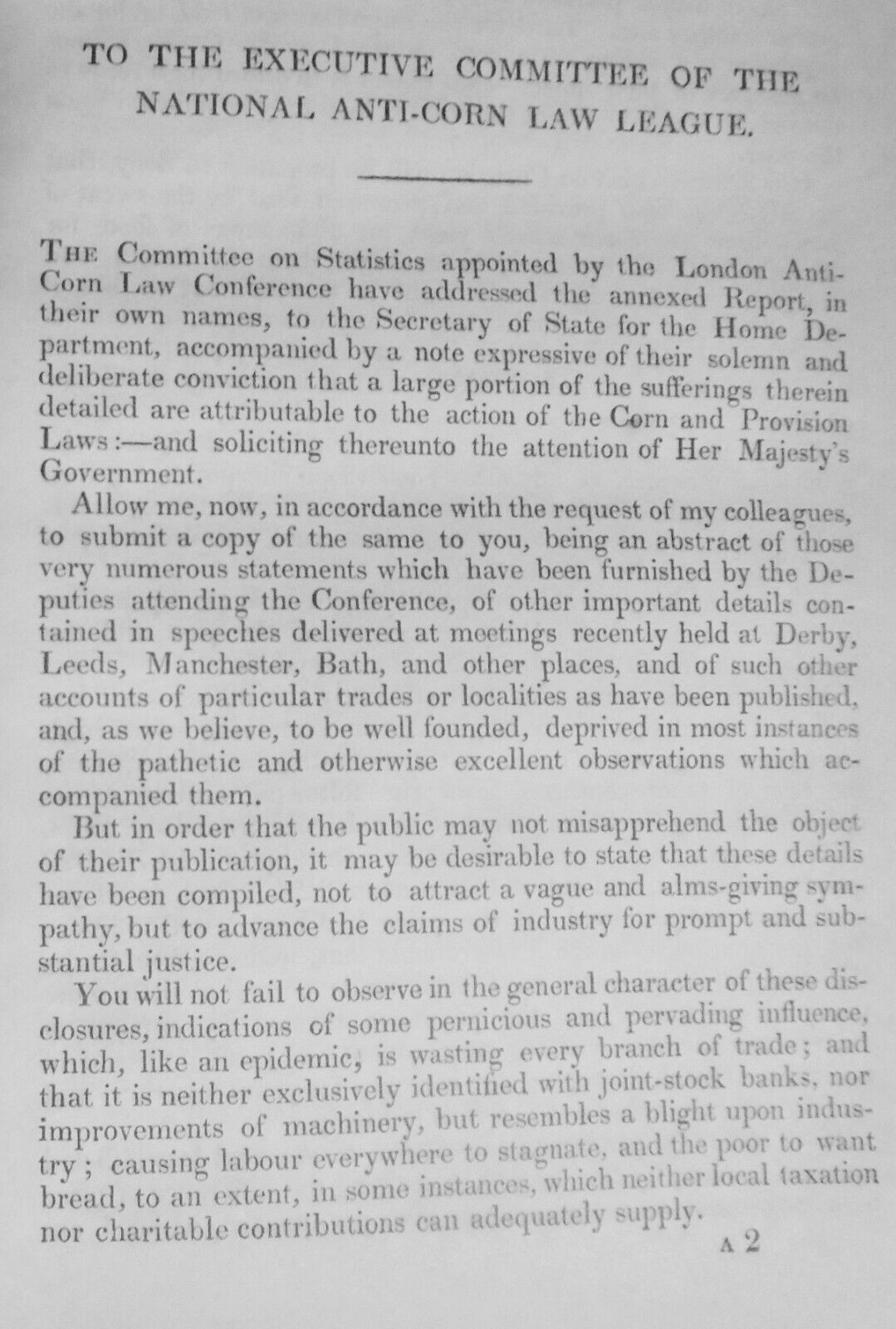 1842  Report of Statistical Committee appointed by the Anti-Corn Law Conference