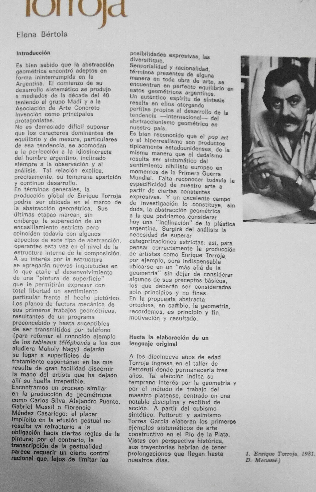 Torroja  :  Pintores Argentinos del Siglo XX, 58. 1981, by Cora Dukelsky